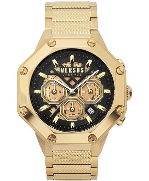 versace versus uhr herren gold|versace chronograph watch.